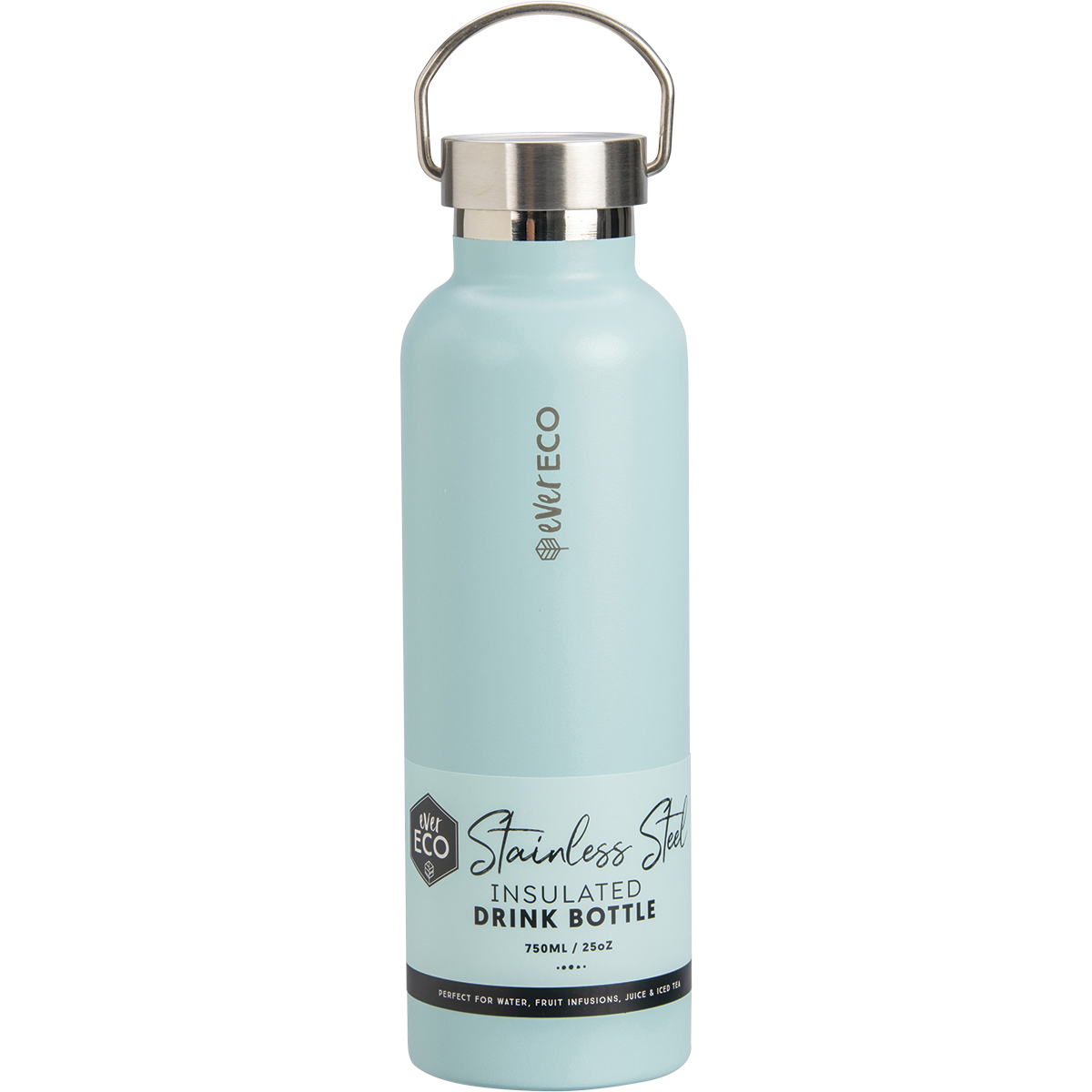 Ever Eco Stainless Steel Insulated Drink Bottle with Sip Lid 750ml Blue